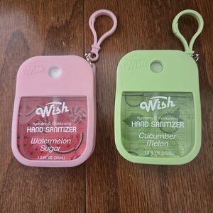 Wish Pink & Green Clip-On Hand Sanitizer Duo
